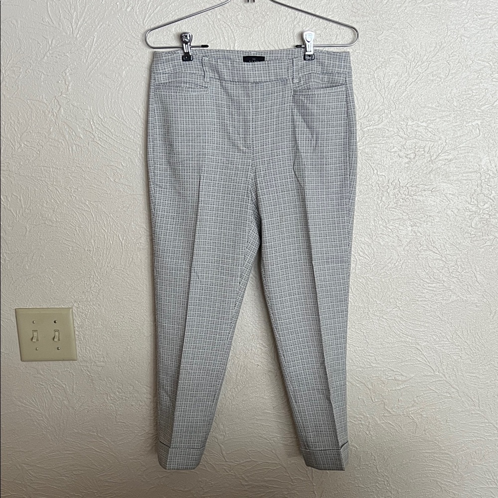 Gray Checkered Women's Trousers